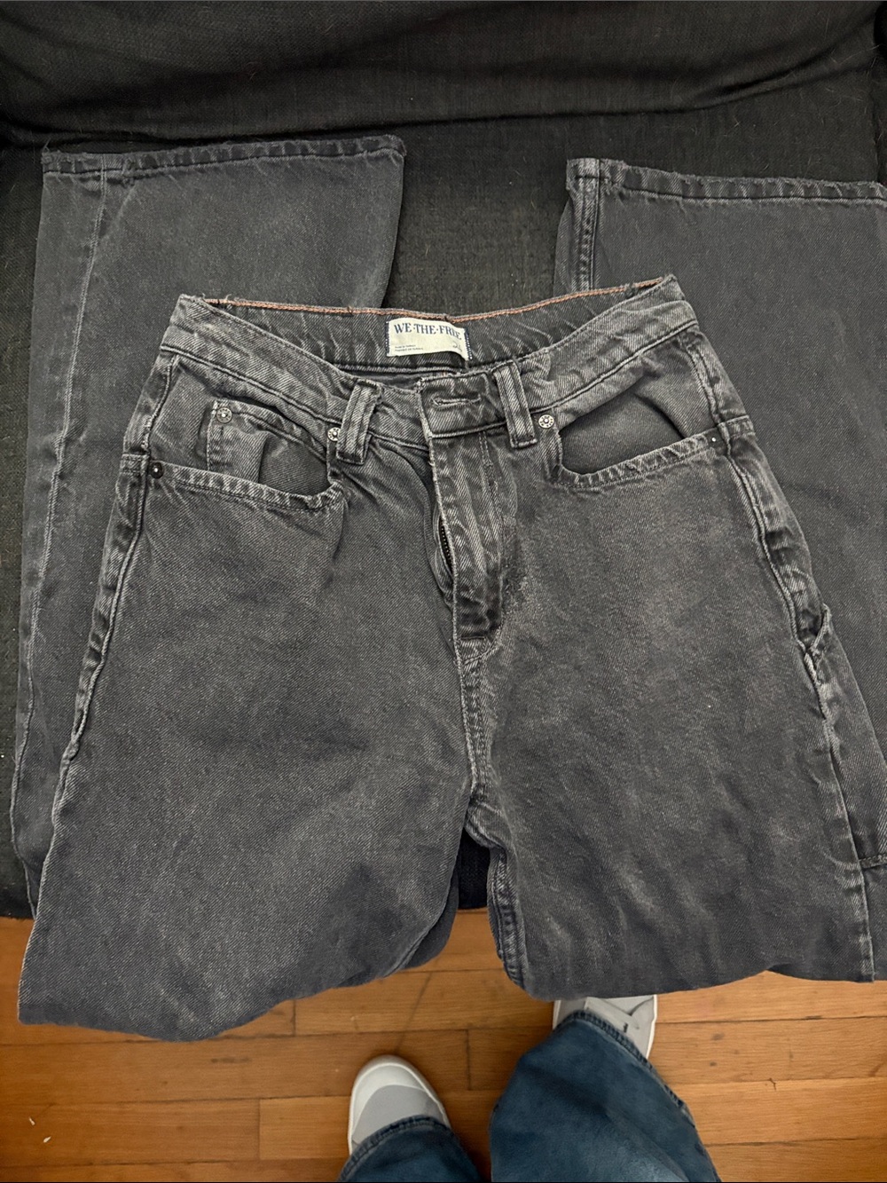 We The Free Washed Black High-Rise Jeans